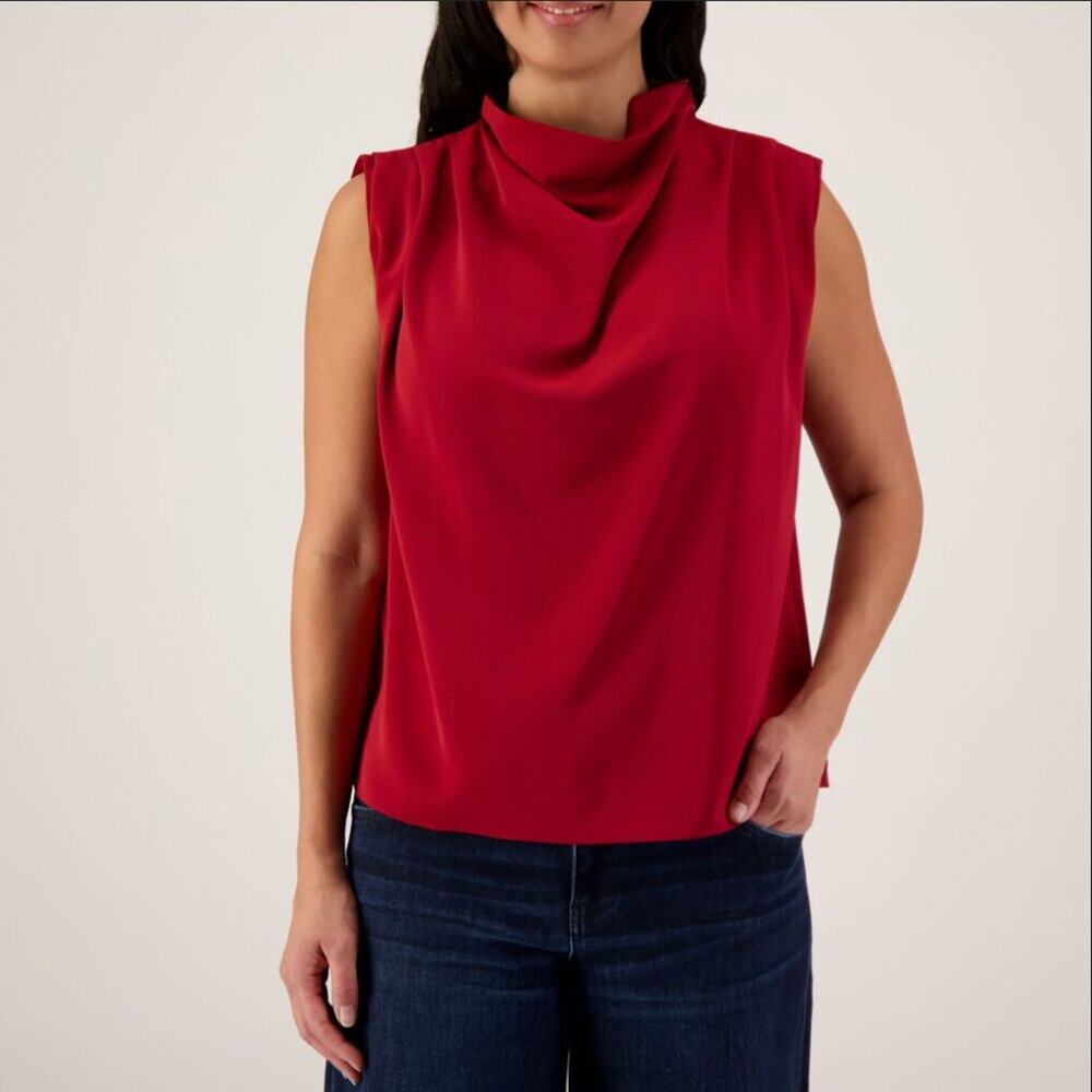 Bishop + Young High Neck Sleeveless Blouse Size M